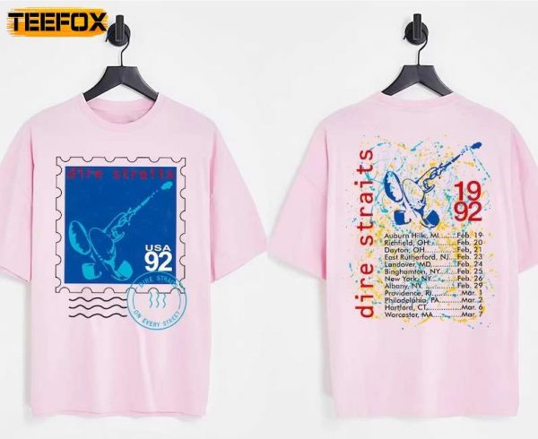 Dire Straits Graphic Tour 1992 Short Sleeve T Shirt