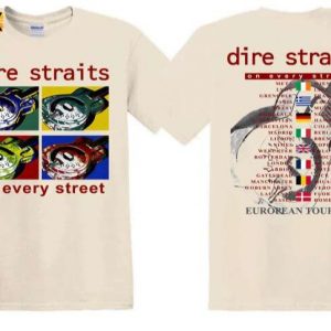 Dire Straits On Every Street Europe Tour 1992 Short Sleeve T Shirt
