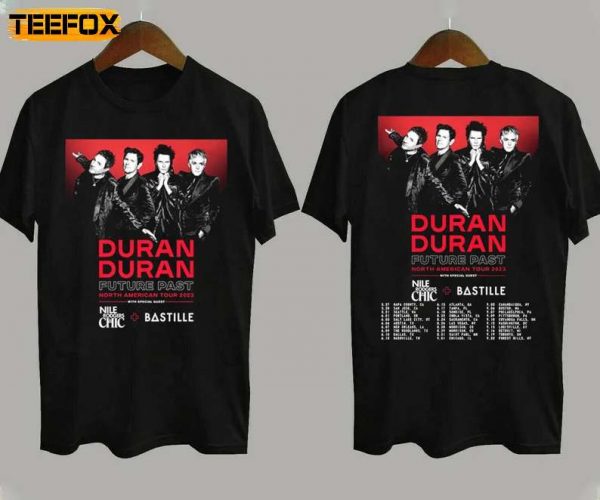 Duran Duran Future Fast North American Tour 2023 Short Sleeve T Shirt