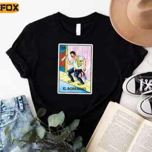 El Borracho Loteria Mexican Bingo Short Sleeve T Shirt