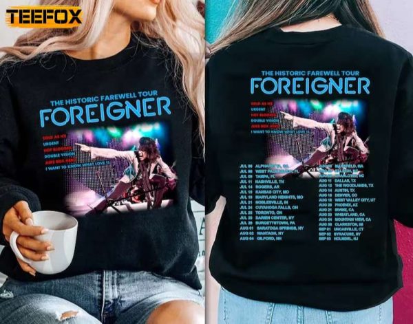 Foreigner The Historic Farewell Tour 2023 Band Short Sleeve T Shirt
