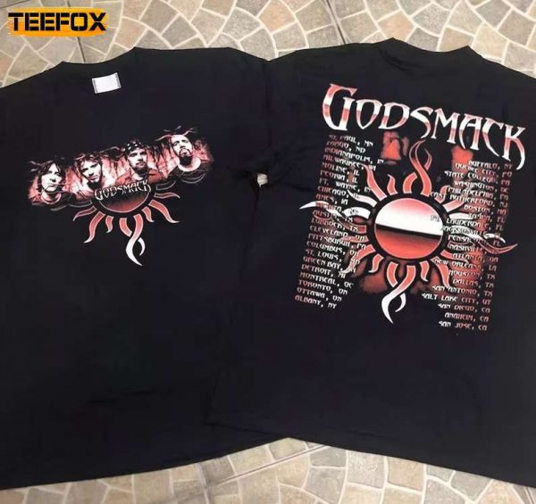 Godsmack Rock Band Tour Concert Short Sleeve T Shirt