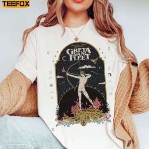 Greta Van Fleet Dreams In Gold Tour 2023 Short Sleeve T Shirt