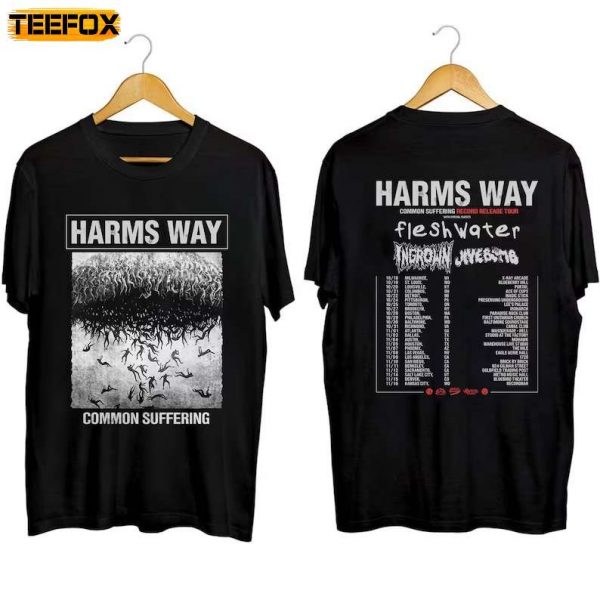 Harm's Way Common Suffering Tour 2023 Adult Short Sleeve T Shirt 1
