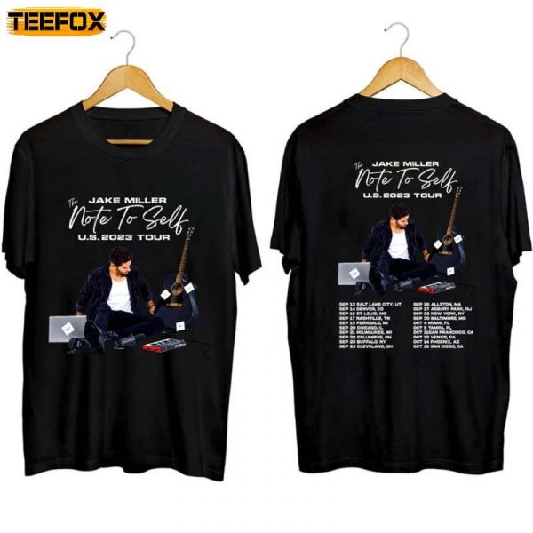 Jake Miller Note To Self Tour 2023 Adult Short Sleeve T Shirt