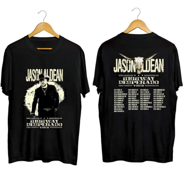 Jason Aldean Highway Desperado Concert 2023 Short Sleeve T Shirt