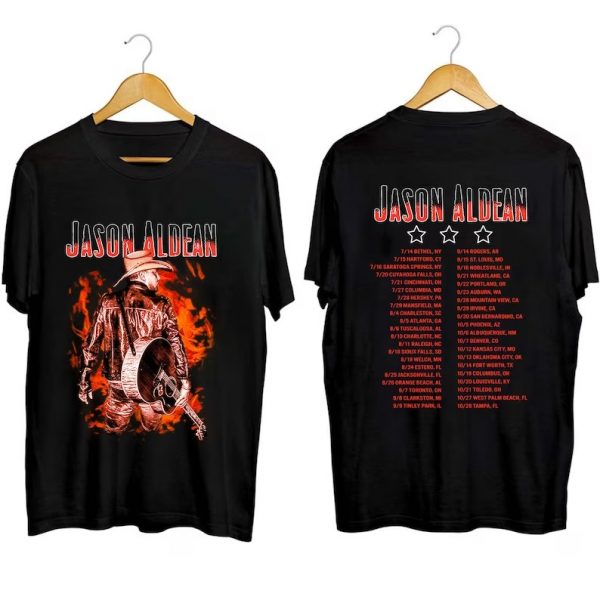 Jason Aldean Highway Desperado Music Concert 2023 Short Sleeve T Shirt