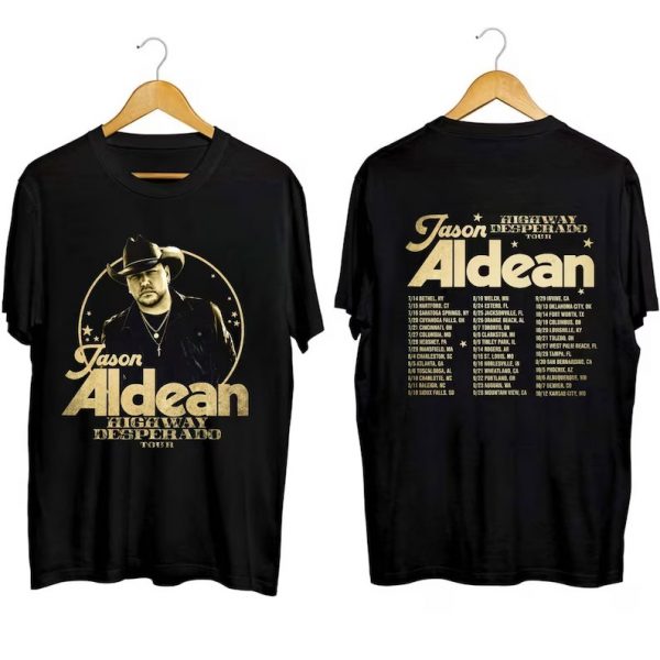 Jason Aldean Highway Desperado Tour 2023 Short Sleeve T Shirt