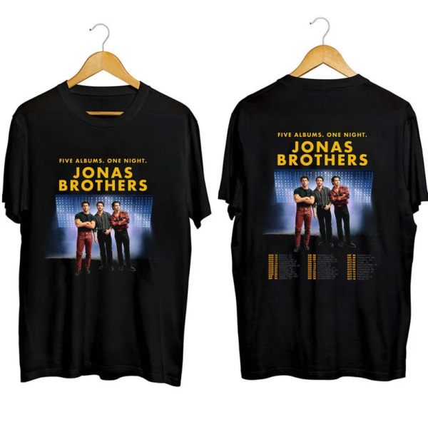Jonas Brothers Five Albums One Night The Concert 2023 Short Sleeve T Shirt