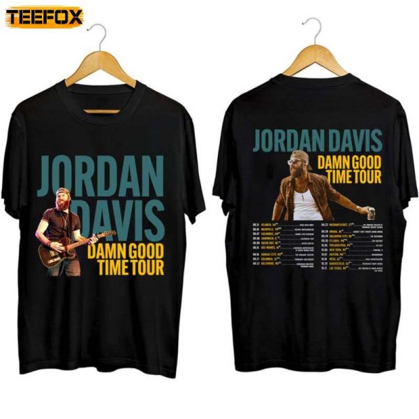 Jordan Davis Damn Good Time Tour 2023 Adult Short Sleeve T Shirt