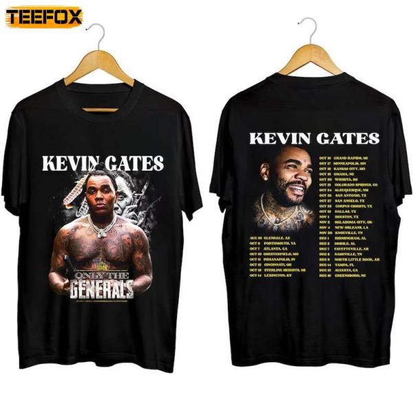 Kevin Gates Only The Generals Tour 2023 Adult Short Sleeve T Shirt 1
