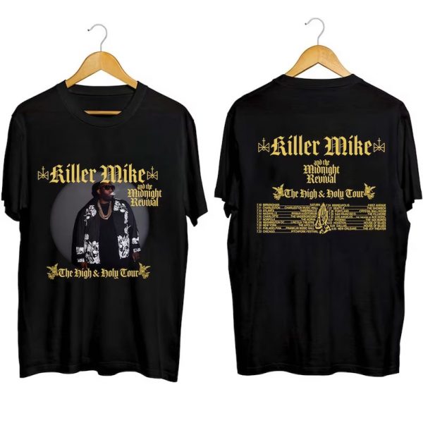 Killer Mike The High Holy Tour 2023 Hip Hop Short Sleeve T Shirt