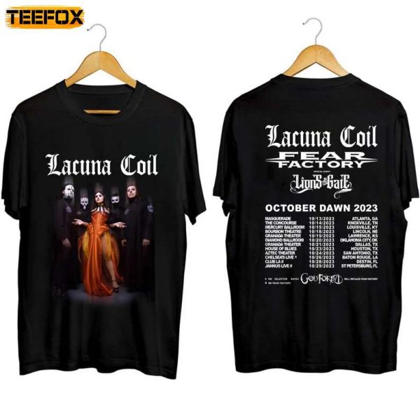 Lacuna Coil 2023 Dawn US Tour Adult Short Sleeve T Shirt 1
