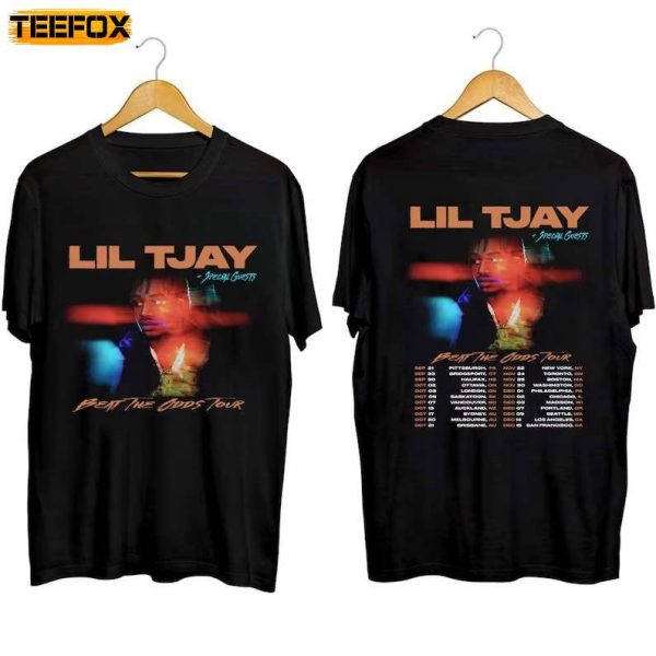 Lil Tjay Beat The Odds Tour 2023 Adult Short Sleeve T Shirt 1