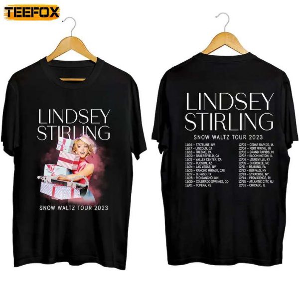 Lindsey Stirling Snow Waltz 2023 Tour Adult Short Sleeve T Shirt 1