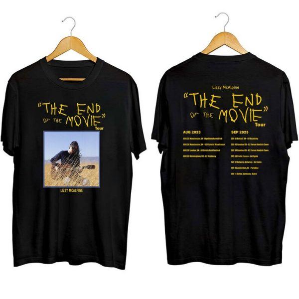 Lizzy McAlpine The End Of The Movie EU Rescheduled Concert Music 2023 Short Sleeve T Shirt