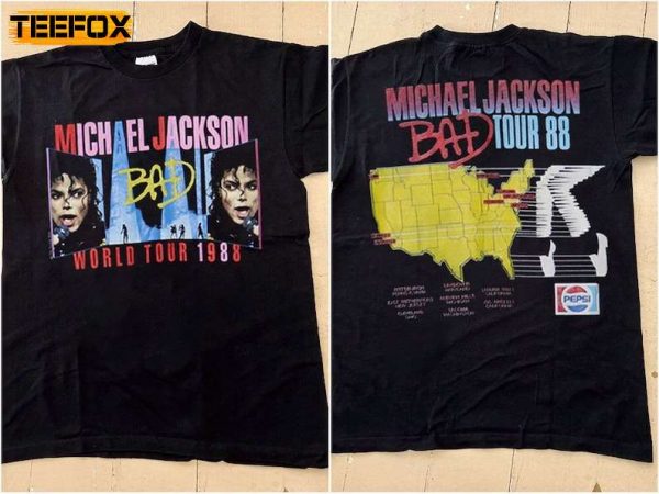 Michael Jackson Bad Tour 1988 Unisex Short Sleeve T Shirt