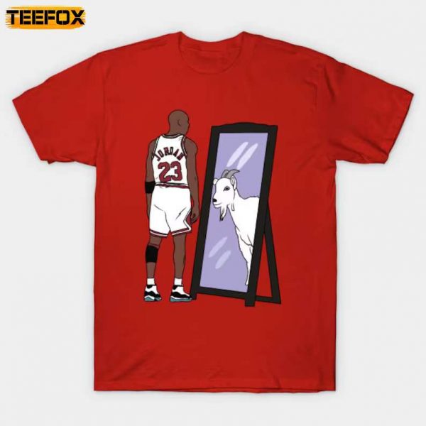 Michael Jordan Mirror GOAT Short Sleeve T Shirt