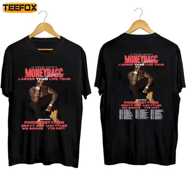 Moneybagg Yo Larger Than Life Tour 2023 Adult Short Sleeve T Shirt 1