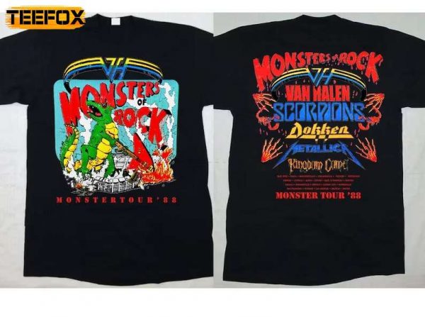 Monsters of Rock Tour 1988 Short Sleeve T Shirt