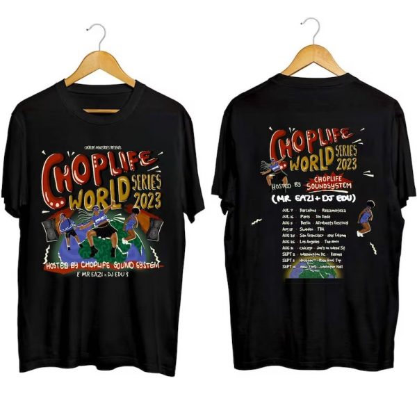 Mr Eazi Choplife World Series Tour 2023 Short Sleeve T Shirt