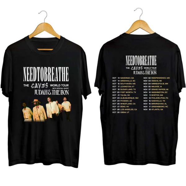 Needtobreathe The Caves World Tour 2023 Short Sleeve T Shirt