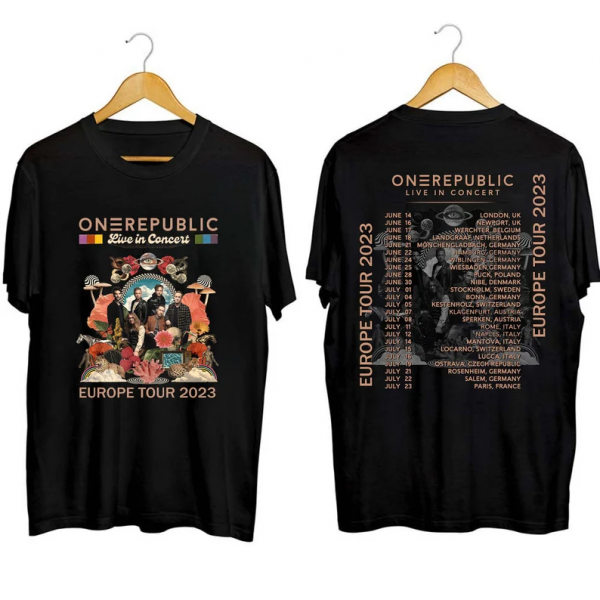 OneRepublic Europe Tour 2023 Short Sleeve T Shirt