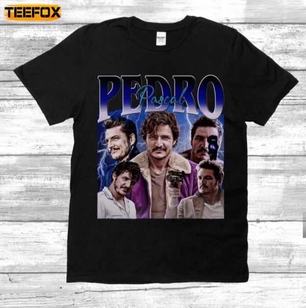 Pedro Pascal Vintage Retro Movie Short Sleeve T Shirt
