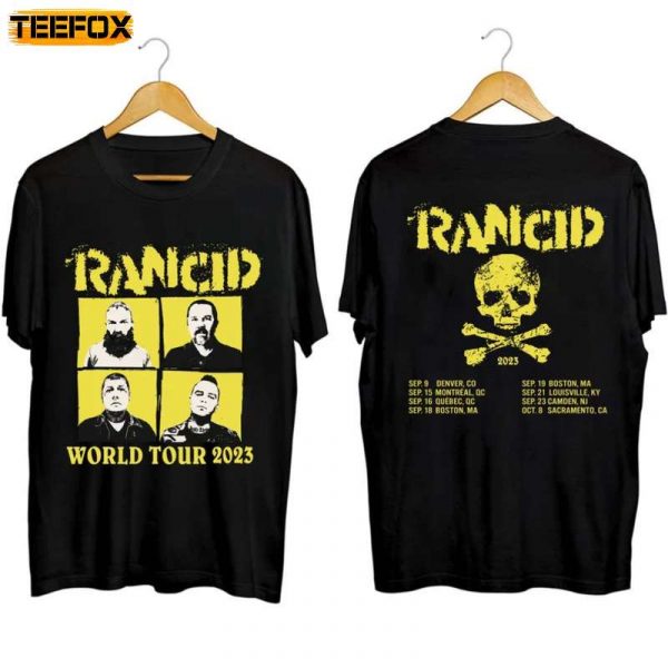 Rancid World Tour 2023 Adult Short Sleeve T Shirt
