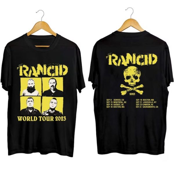 Rancid World Tour 2023 Band Short Sleeve T Shirt