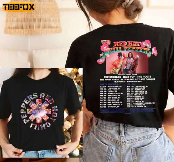 Red Hot Chili Peppers Tour Concert 2023 Short Sleeve T Shirt