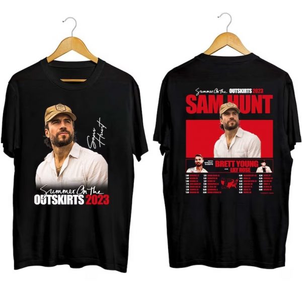 Sam Hunt Summer On The Outskirts Tour 2023 Short Sleeve T Shirt