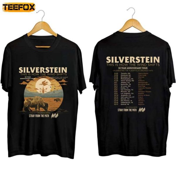 Silverstein This is How the Wind Shifts Tour 2023 Adult Short Sleeve T Shirt