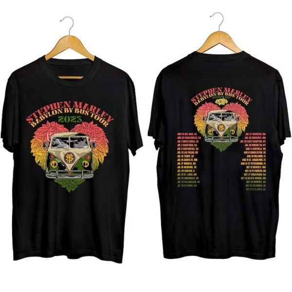 Stephen Marley Babylon By Bus Summer Tour 2023 Short Sleeve T Shirt