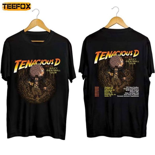 Tenacious D Spicy Meatball Tour 2023 Adult Short Sleeve T Shirt