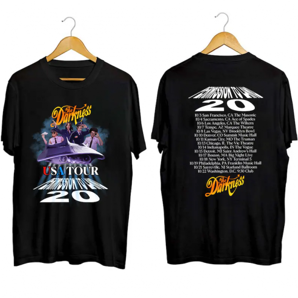 The Darkness Permission to Land 20 Tour Concert 2023 Short Sleeve T Shirt