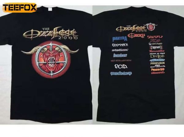The Ozzfest 2000 Vintage Concert Tour Devil Short Sleeve T Shirt