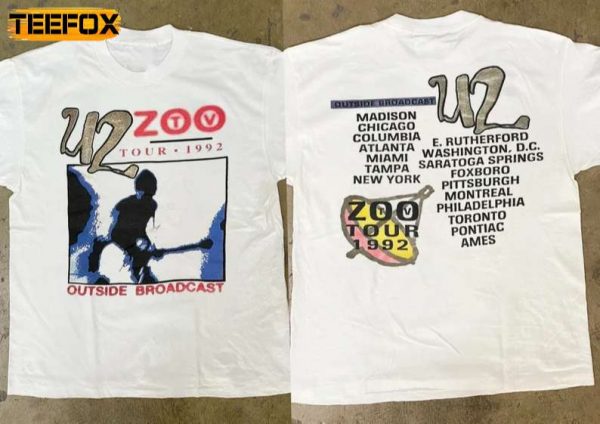 U2 Zoo TV Tour 1992 Short Sleeve T Shirt