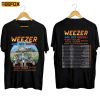 Weezer Indie Rock Roadtrip Tour 2023 Adult Short Sleeve T Shirt