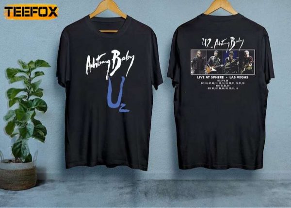 Achtung Baby Tour 2023 U2 Band Short Sleeve T Shirt