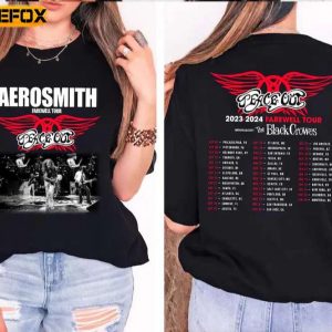 Aerosmith 2023 2024 Peace Out Farewell Tour Adult Short Sleeve T Shirt
