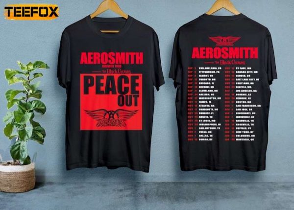 Aerosmith 2023 2024 Peace Out Short Sleeve T Shirt