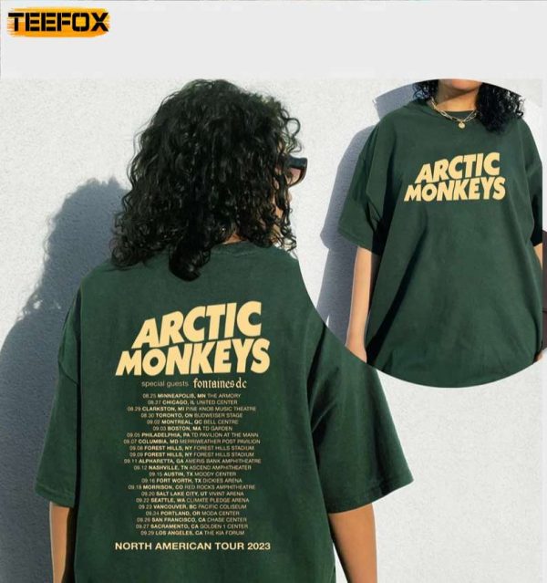 Arctic Monkeys North America Tour Dates 2023 Short Sleeve T Shirt