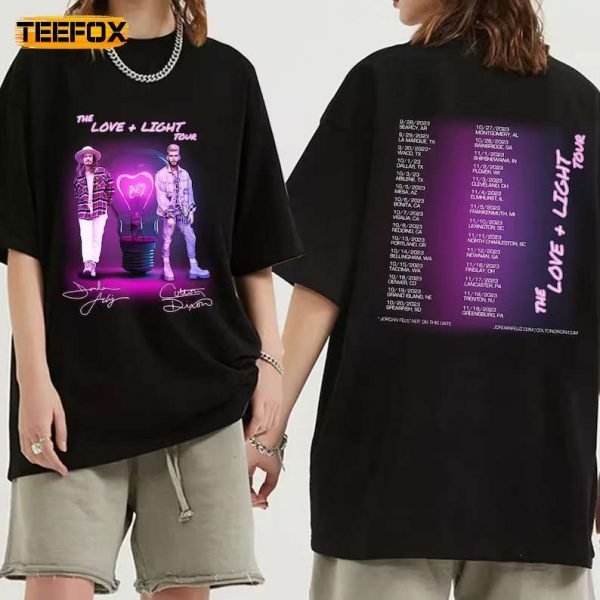 Colton Dixon & Jordan Feliz The Love + Light Tour 2023 Short Sleeve T Shirt