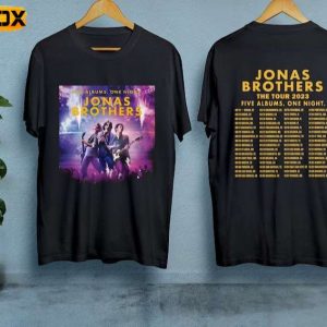 Jonas Brothers Five Albums One Night Tour Short Sleeve T Shirt