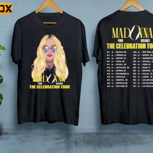 Madonna Celebration Tour 2023 Music Singer Adult Short Sleeve T Shirt