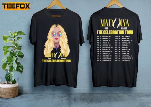Madonna Celebration Tour 2023 Music Singer Adult Short Sleeve T Shirt
