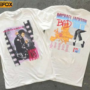 Michael Jackson Bad Tour 88 Adult Short Sleeve T Shirt