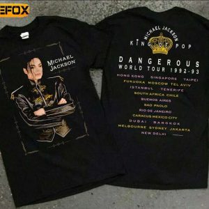 Michael Jackson Dangerous World Tour 1992 93 Adult Short Sleeve T Shirt