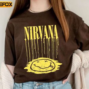 Nirvana Melted Smiley Adult Short Sleeve T Shirt